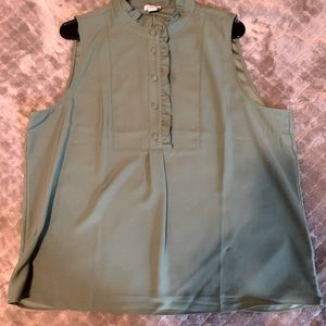 JCrew sleeveless top with ruffles